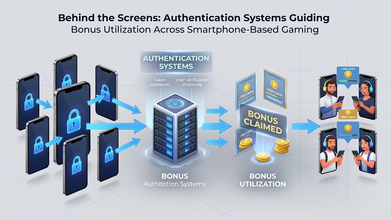 Secure transaction flow diagram illustrating how authentication links deposits to bonus activation in mobile gaming