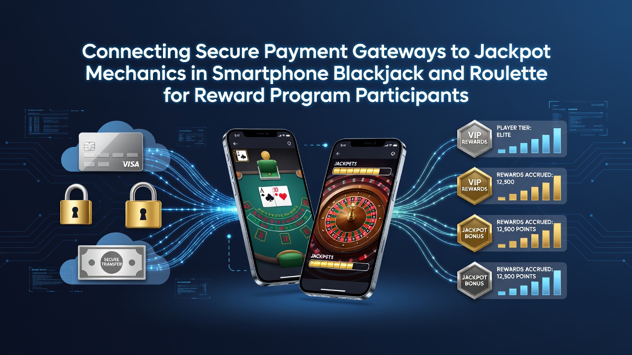 Secure payment gateway interface displayed on smartphone screen during mobile blackjack session with jackpot indicators